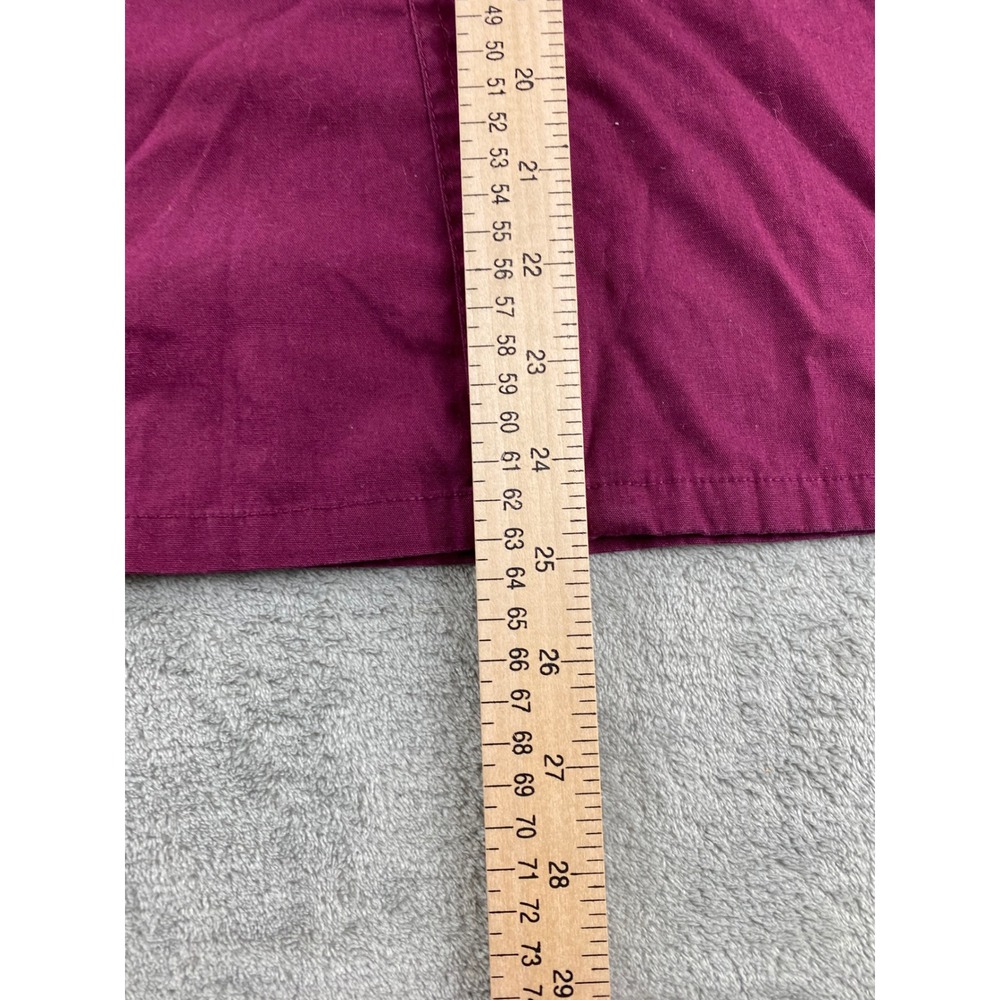 Medgear Burgundy Scrub Top, Stylish Work Wear, Medical‎ Uniform, Women's Small - Picture 7 of 9